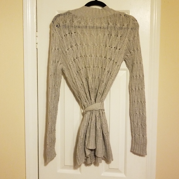 Gray Tie Cardigan - Picture 2 of 2